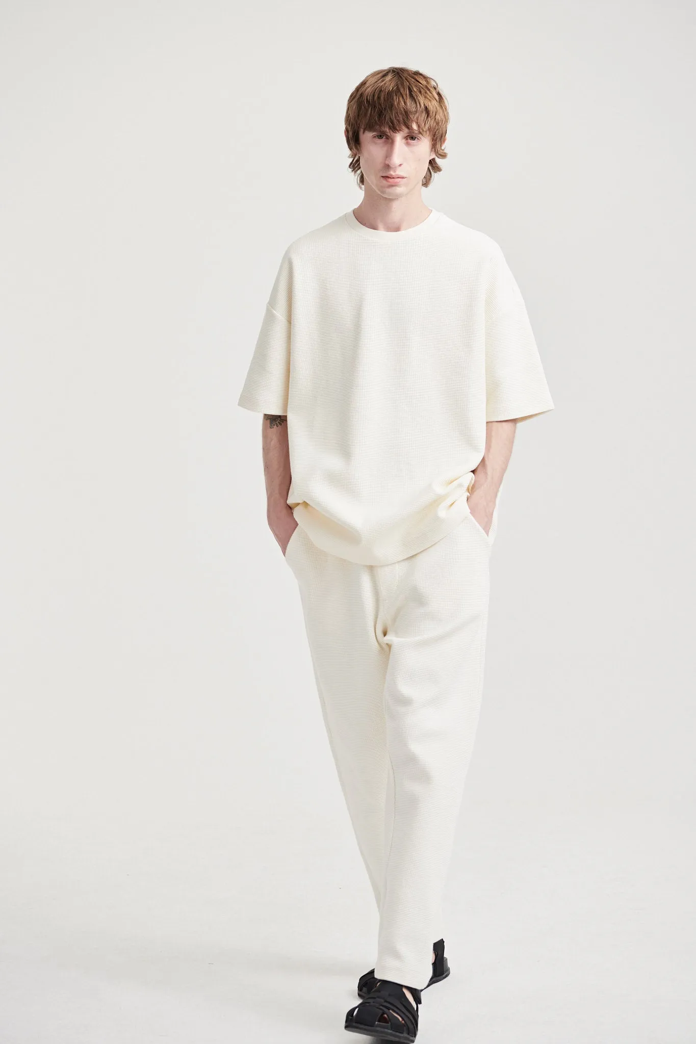 08 / Waffle Trousers Off White