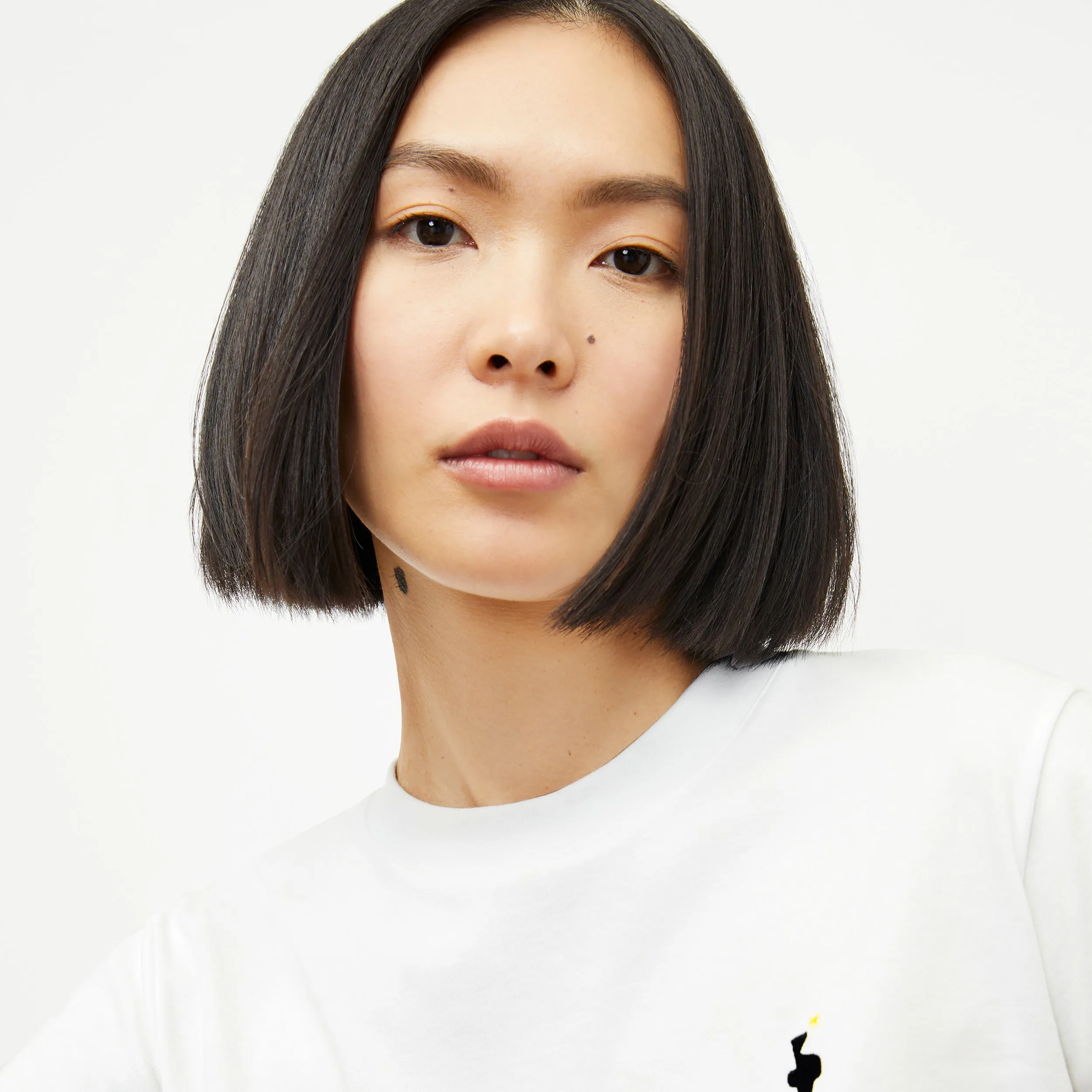 10-Year Anniversary Leslie T-Shirt - Embroidered Pima Cotton :: White