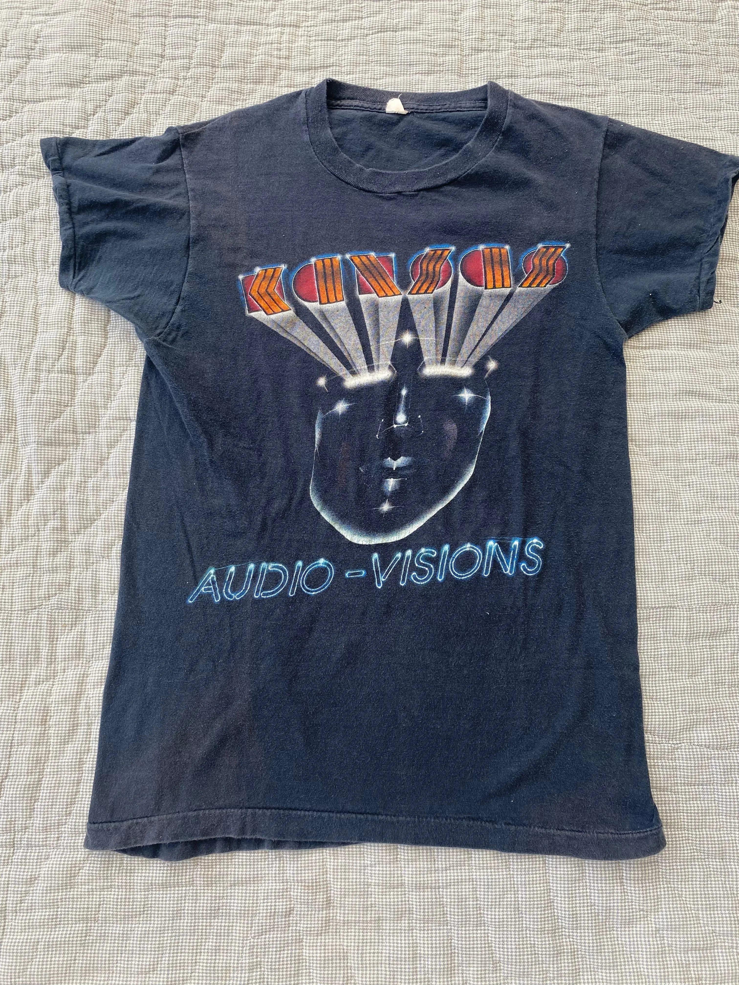 1980 Kansas Audio Visions Band Tee