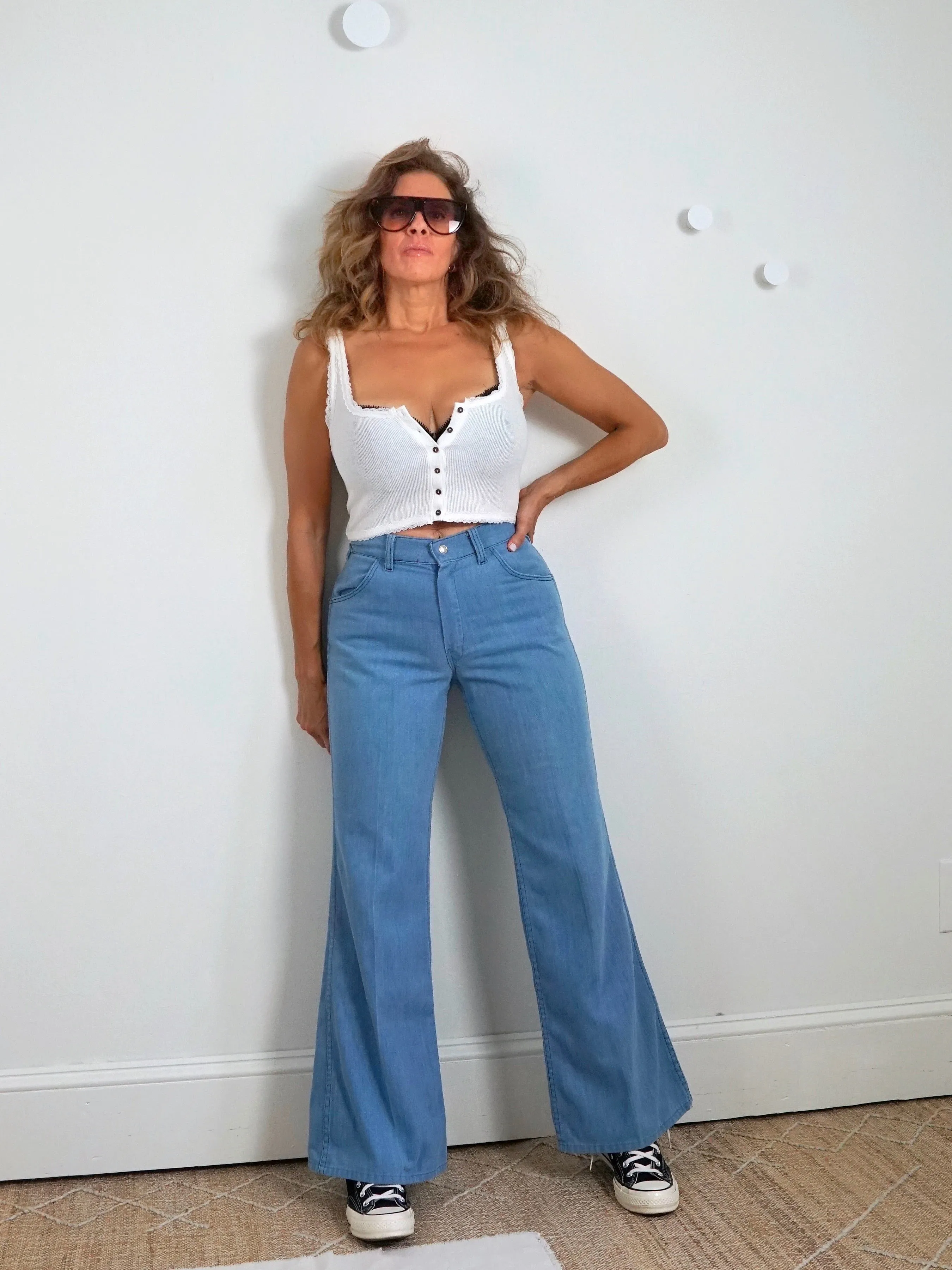 70's Big Yank Chambray Jeans - 28" Waist