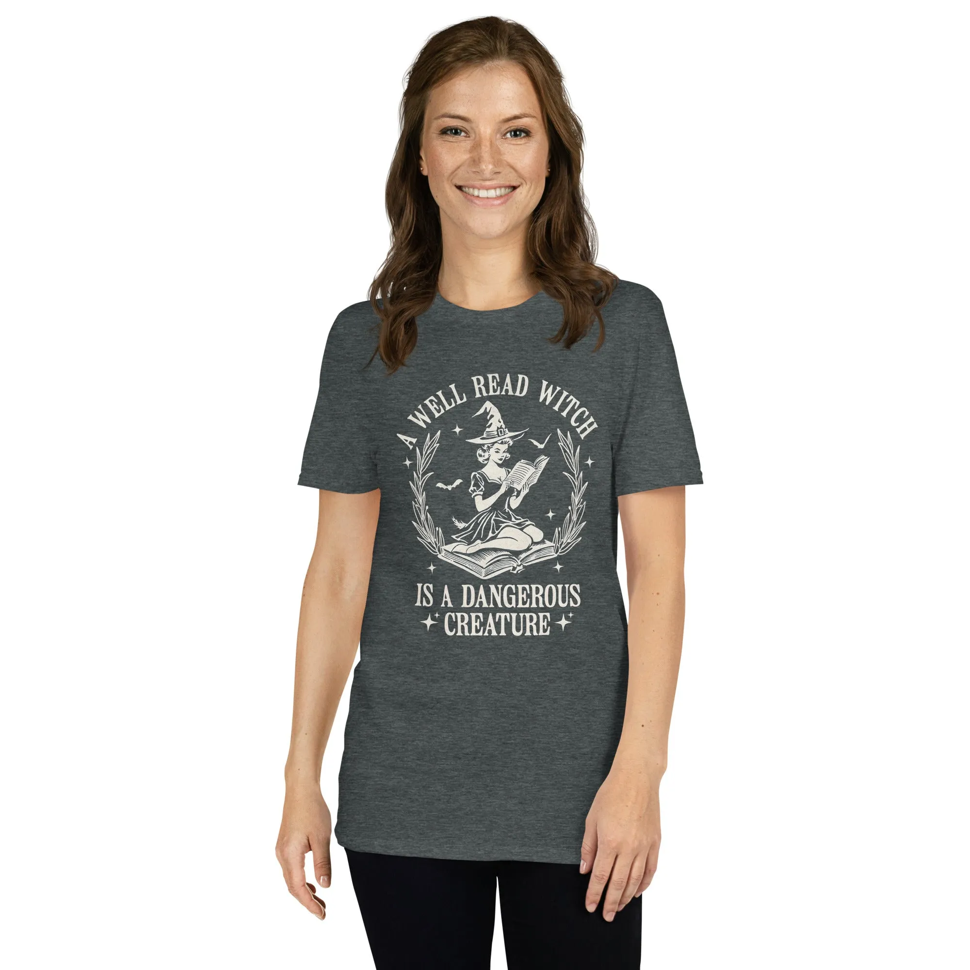 A Well Read Witch Halloween Book T-Shirt