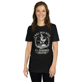 A Well Read Witch Halloween Book T-Shirt