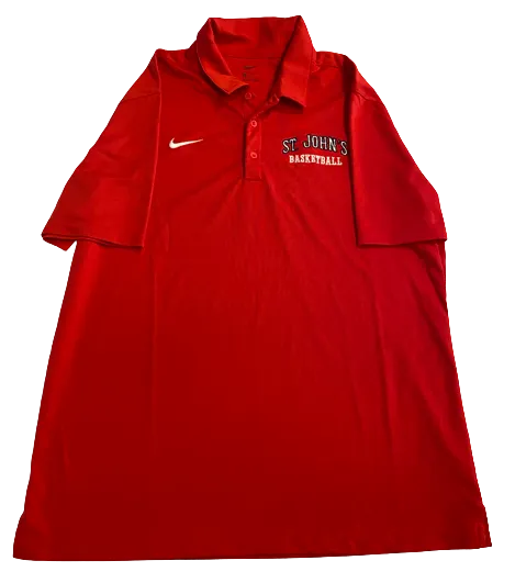 Aaron Wheeler St. John's Basketball Team Issued Travel Polo (Size L)