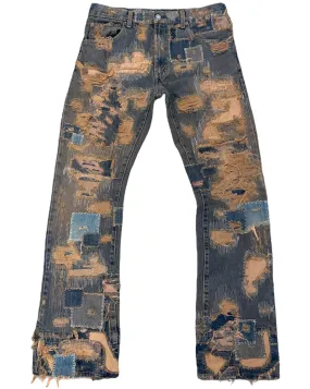 Aged Rustic Repair Jeans- 34