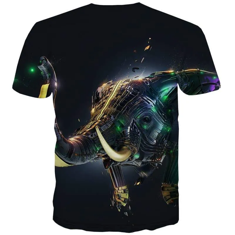 Animal T shirts Men Elephant Tshirt Printed Music Tshirts Cool Harajuku Tshirt Anime Colorful T-shirts 3d