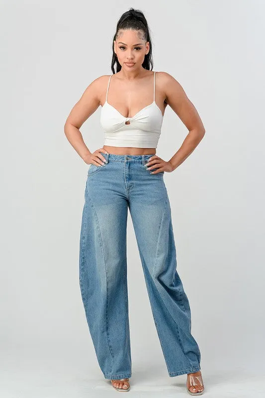 Athina Wide Leg Denim Jeans