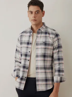 Beige Big Checks Shirt