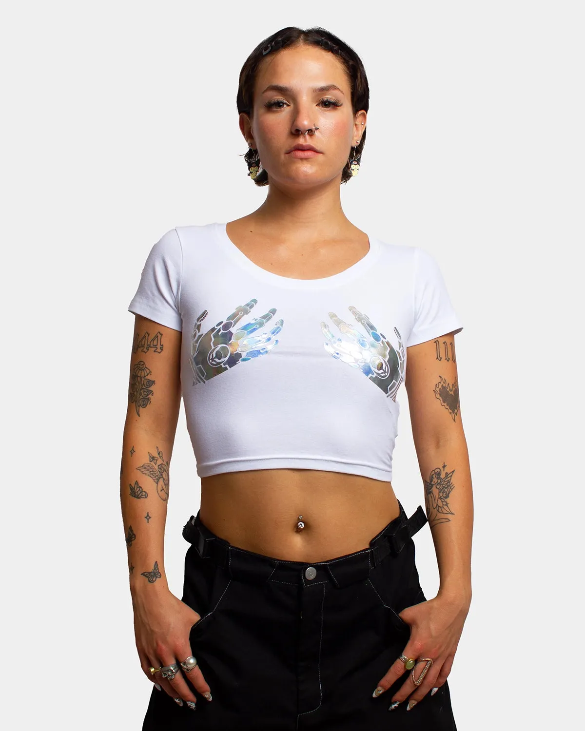 BIONIC BRA CROP T-SHIRT WHITE