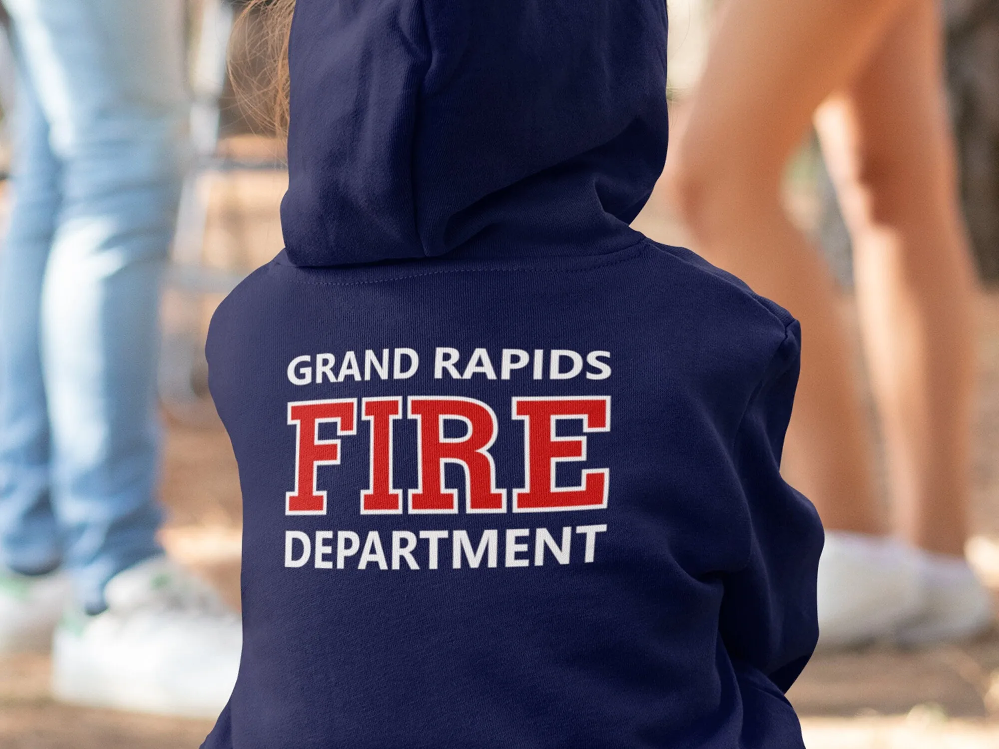 Birthday Firefighter Navy Toddler Hoodie