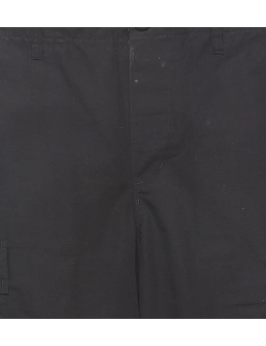 Black Cargo Trousers - W36 L31