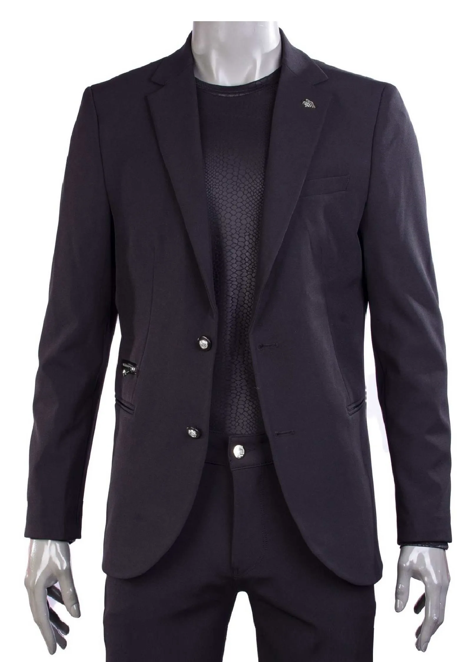 Black Silver Neoteric Tech Blazer