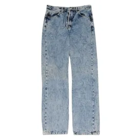 Blue Acid Wash Slim 5 Pocket Indigo Denim Jeans