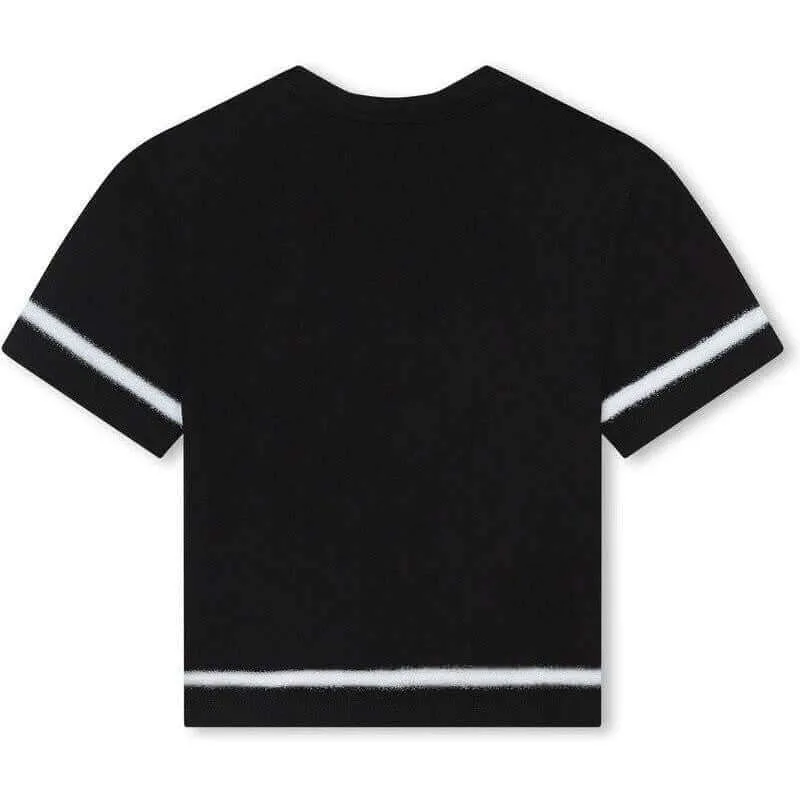 Boys Black & White Short Sleeve T-Shirt