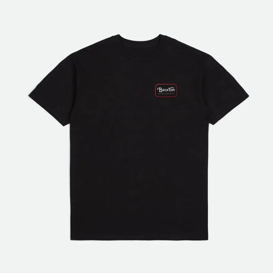 BRIXTON Grade S/S Standard Tee - Black/Red