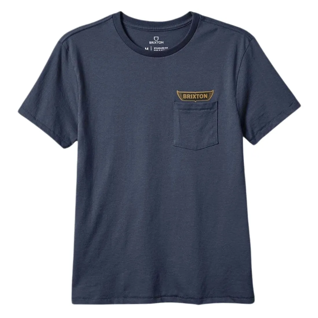 Brixton Graves Pocket T-Shirt - Washed Navy