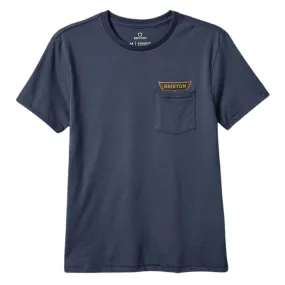 Brixton Graves Pocket T-Shirt - Washed Navy