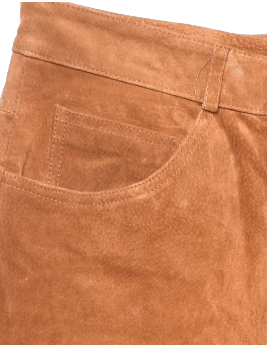 Brown Classic Suede Trousers - W28 L29