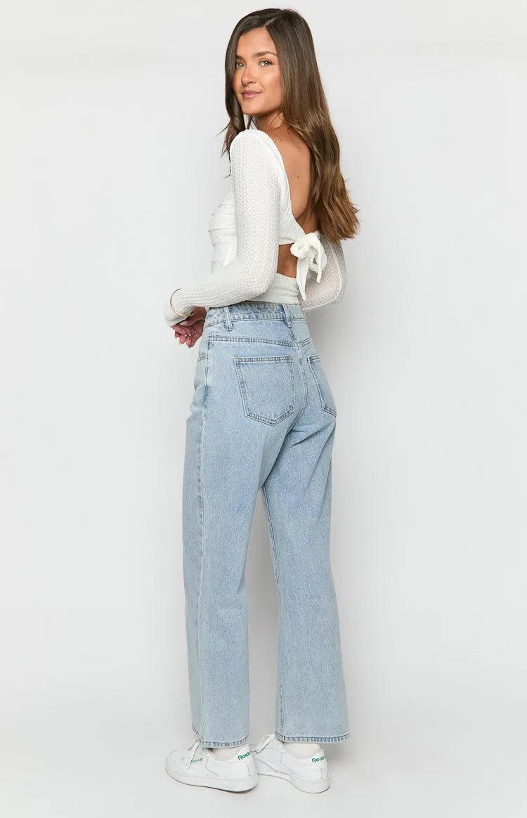 Calliope Light Wash Mid Rise Slouchy Jeans