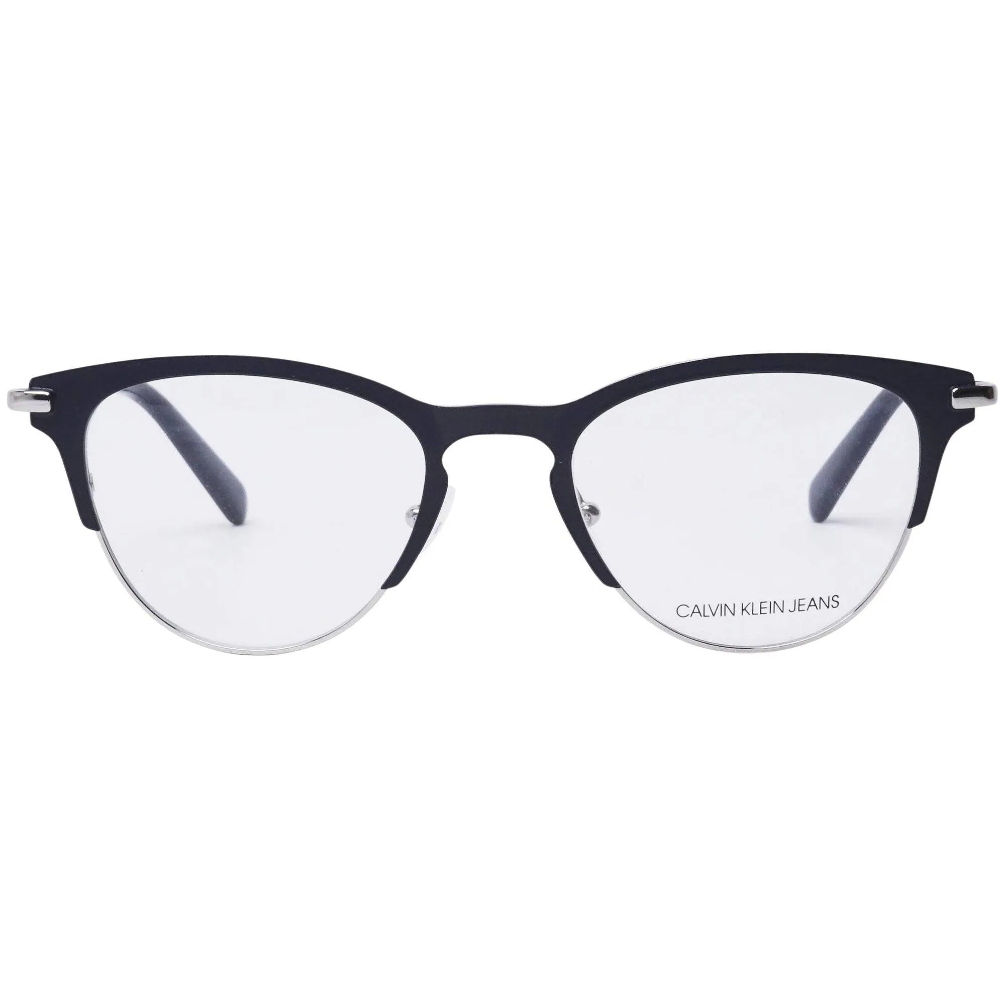 Calvin Klein Jeans Women's Eyeglasses - Satin Navy and Silver Frame | CKJ20302 405