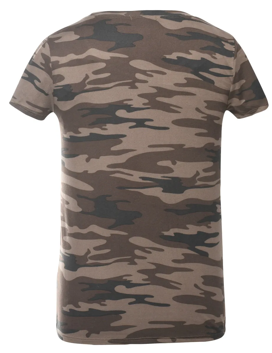 Camouflage Printed T-shirt - XS