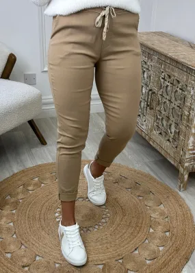 Caroline Camel Chino Joggers