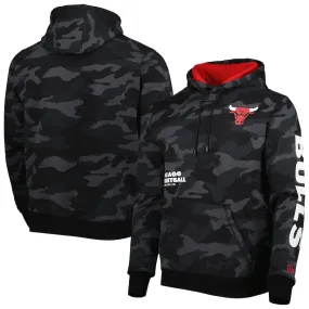 Chicago Bulls New Era Tonal Pullover Hoodie - Black/Camo