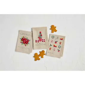 Christmas French Knot Embroidered Towels by Mud Pie