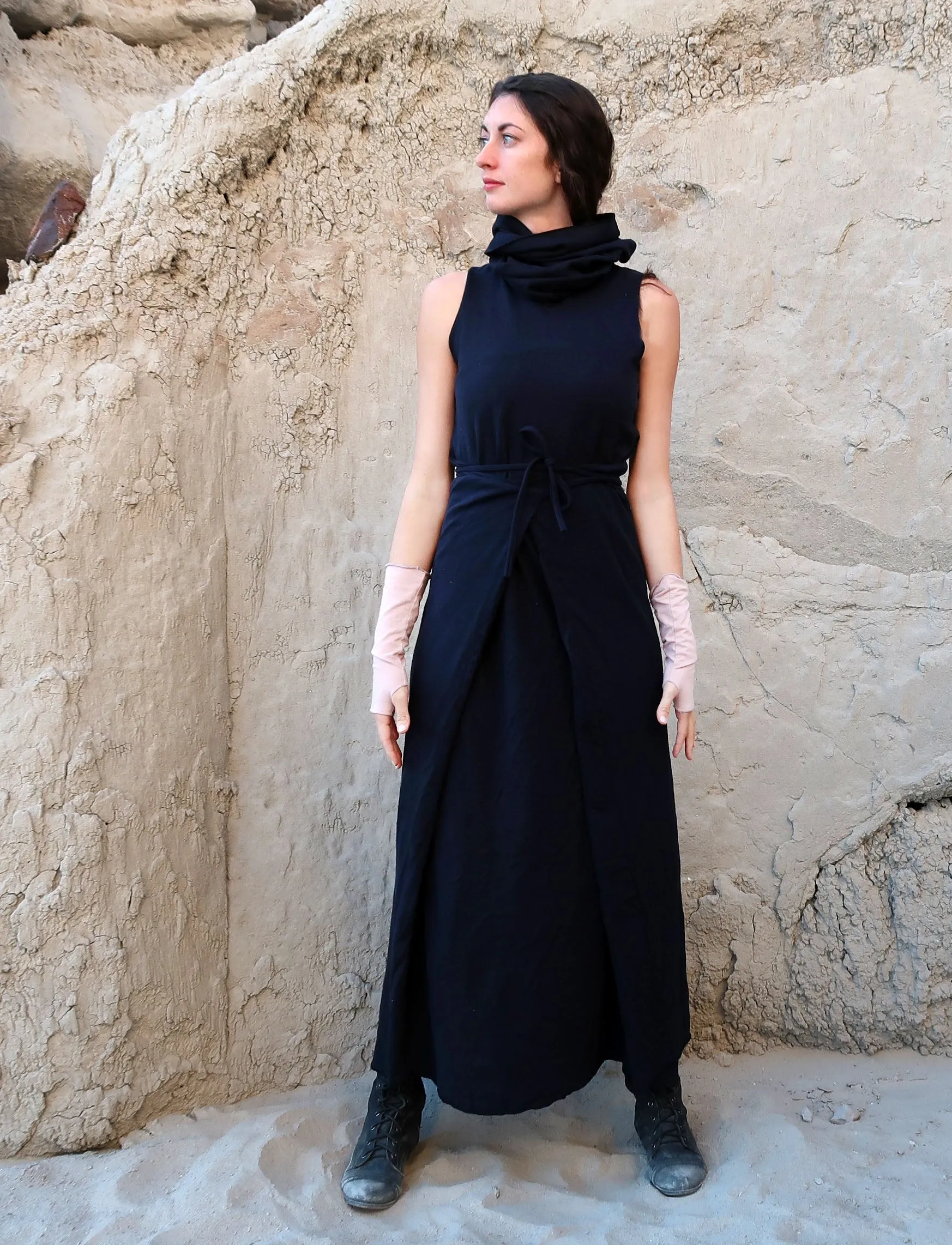 Chunky Cowl Chuba Long Dress