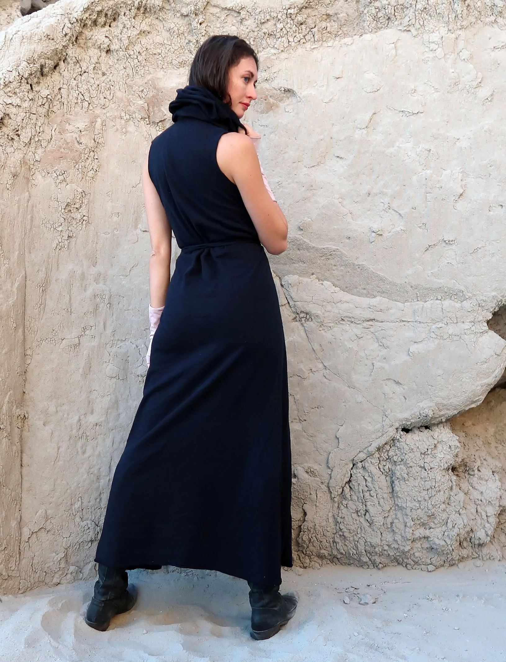 Chunky Cowl Chuba Long Dress