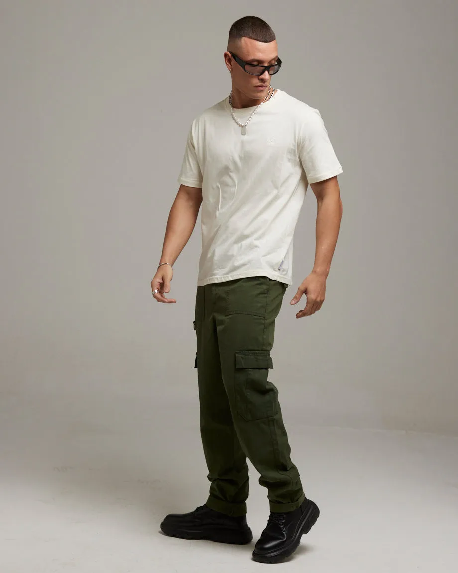 COULTERVILLE MEN'S RELAXED FIT CARGO TROUSERS | KHAKI