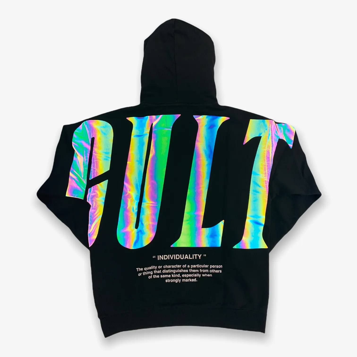 Cult of Individuality Novelty Pullover Sweatshirt Hoodie Black With 3M