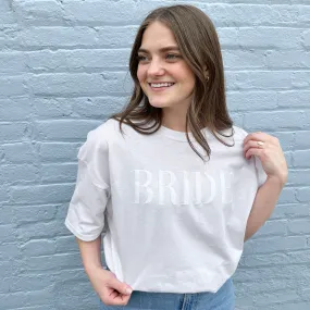 Custom BRIDE T-Shirt with Embossed Puffy Print Design