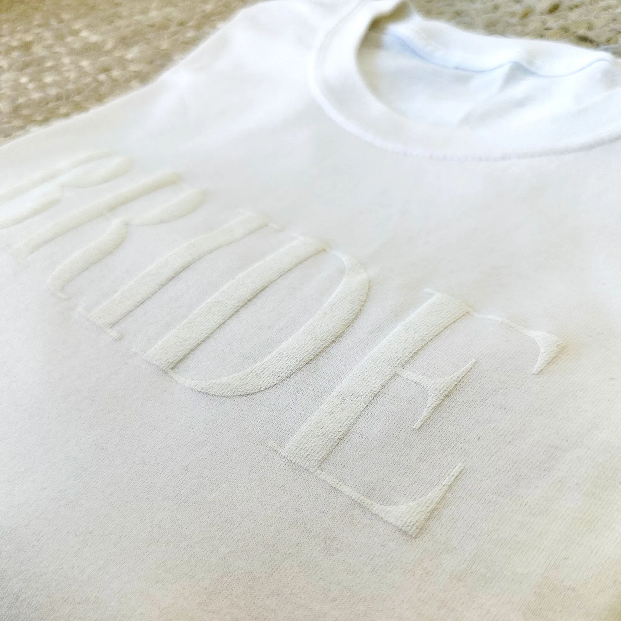 Custom BRIDE T-Shirt with Embossed Puffy Print Design