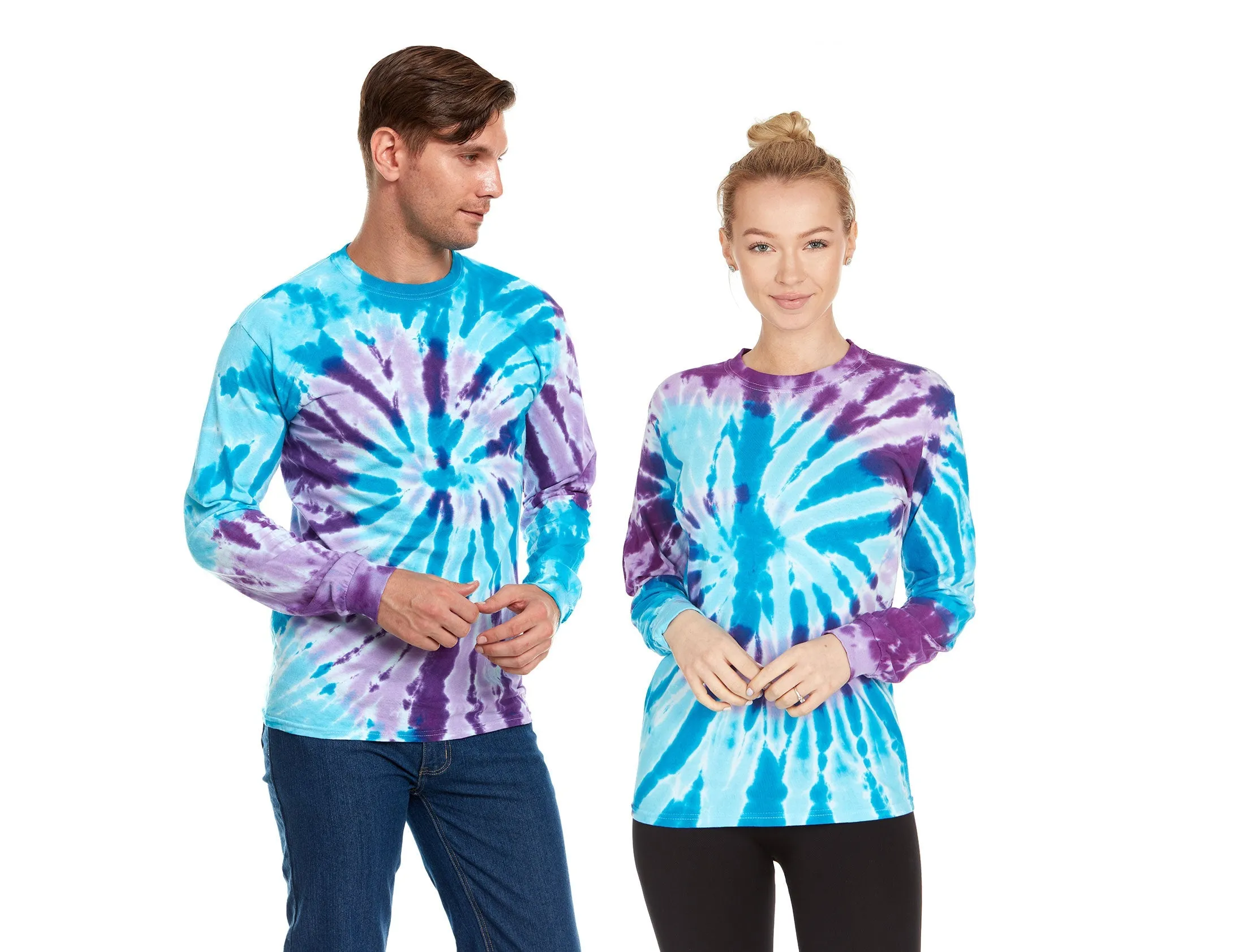 DARESAY Long Sleeve Tie Dye Shirts for Men, Women Boys, Girls, Teen