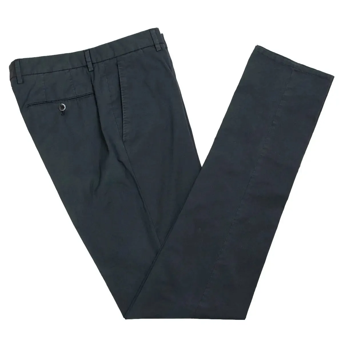 Dark Blue Slim Fit Stretch Cotton Chino