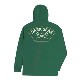 Dark Seas Men's Headmaster Iii Uv Hooded Ls T-Shirt Forest T-Shirts