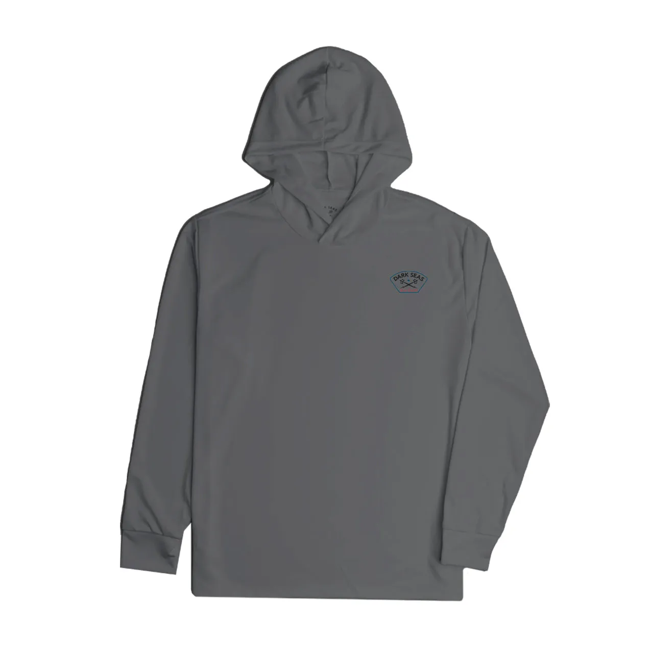 Dark Seas Men's Headmaster Iii Uv Hooded Ls T-Shirt Granite Grey T-Shirts