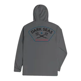 Dark Seas Men's Headmaster Iii Uv Hooded Ls T-Shirt Granite Grey T-Shirts