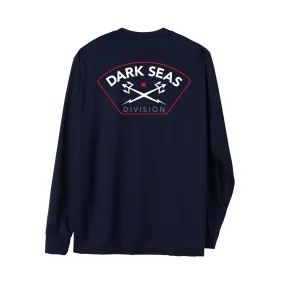 Dark Seas Men's Headmaster Iii Uv Ls T-Shirt Navy T-Shirts