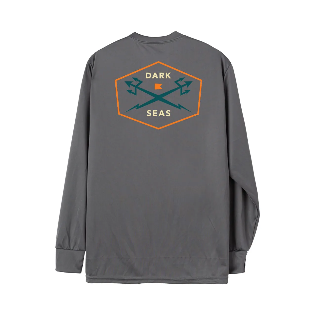 Dark Seas Men's Progressive Uv Ls T-Shirt Granite T-Shirts