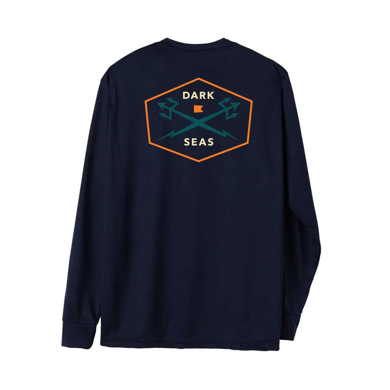 Dark Seas Men's Progressive Uv Ls T-Shirt Navy T-Shirts