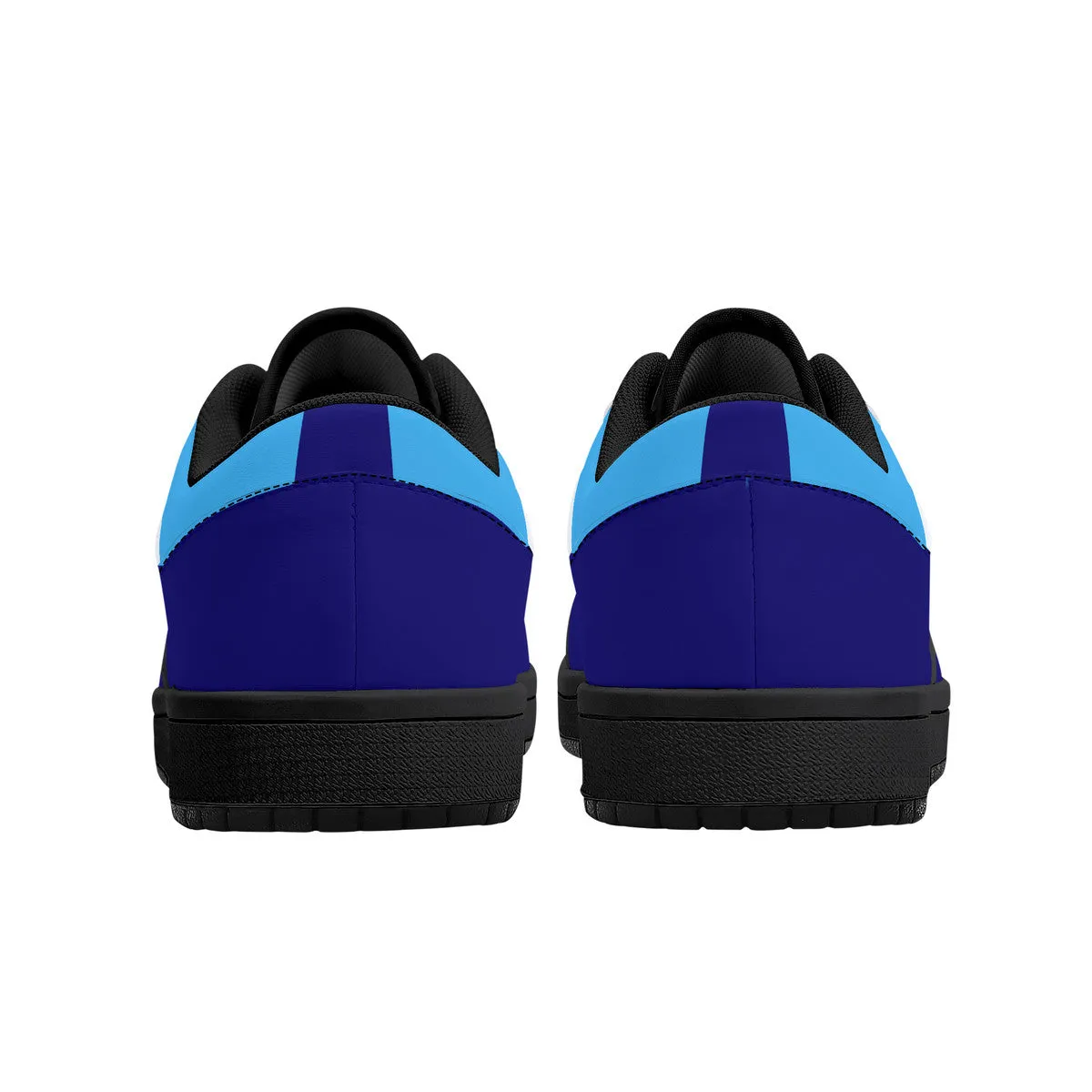 DCYG G4's  Dark  & Light Blue ,Black Sole Low-Top Leather Sneakers