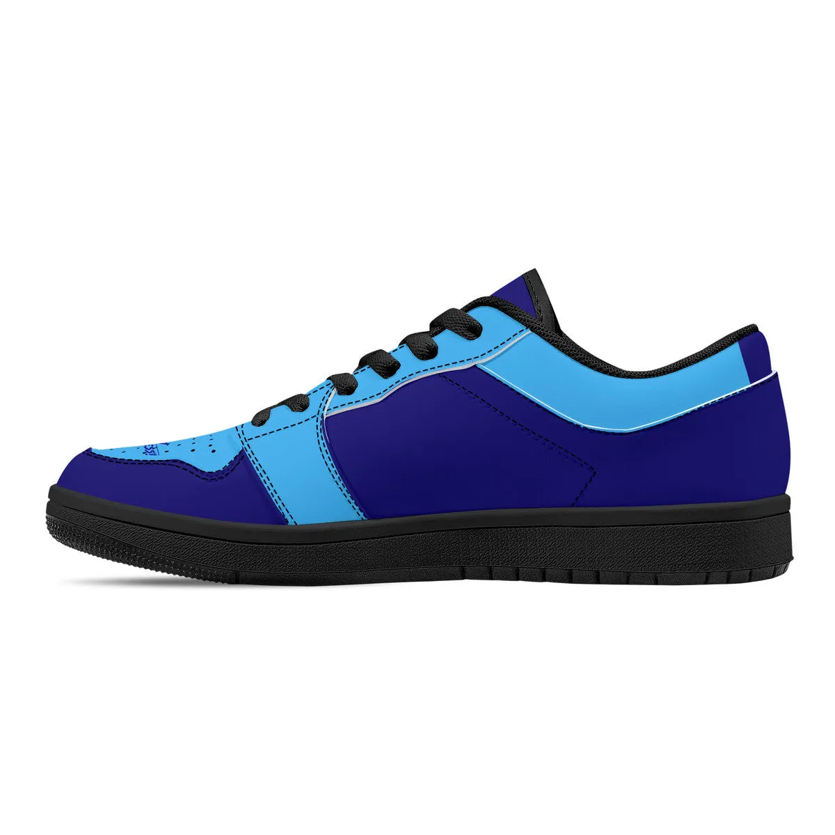 DCYG G4's  Dark  & Light Blue ,Black Sole Low-Top Leather Sneakers