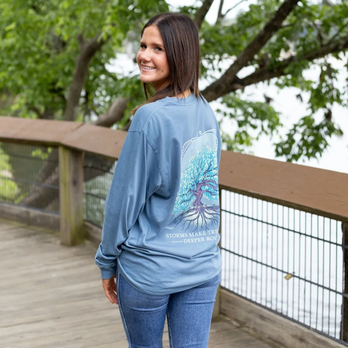 Deeper Roots - Inspirational Tree LONG SLEEVE T-Shirt