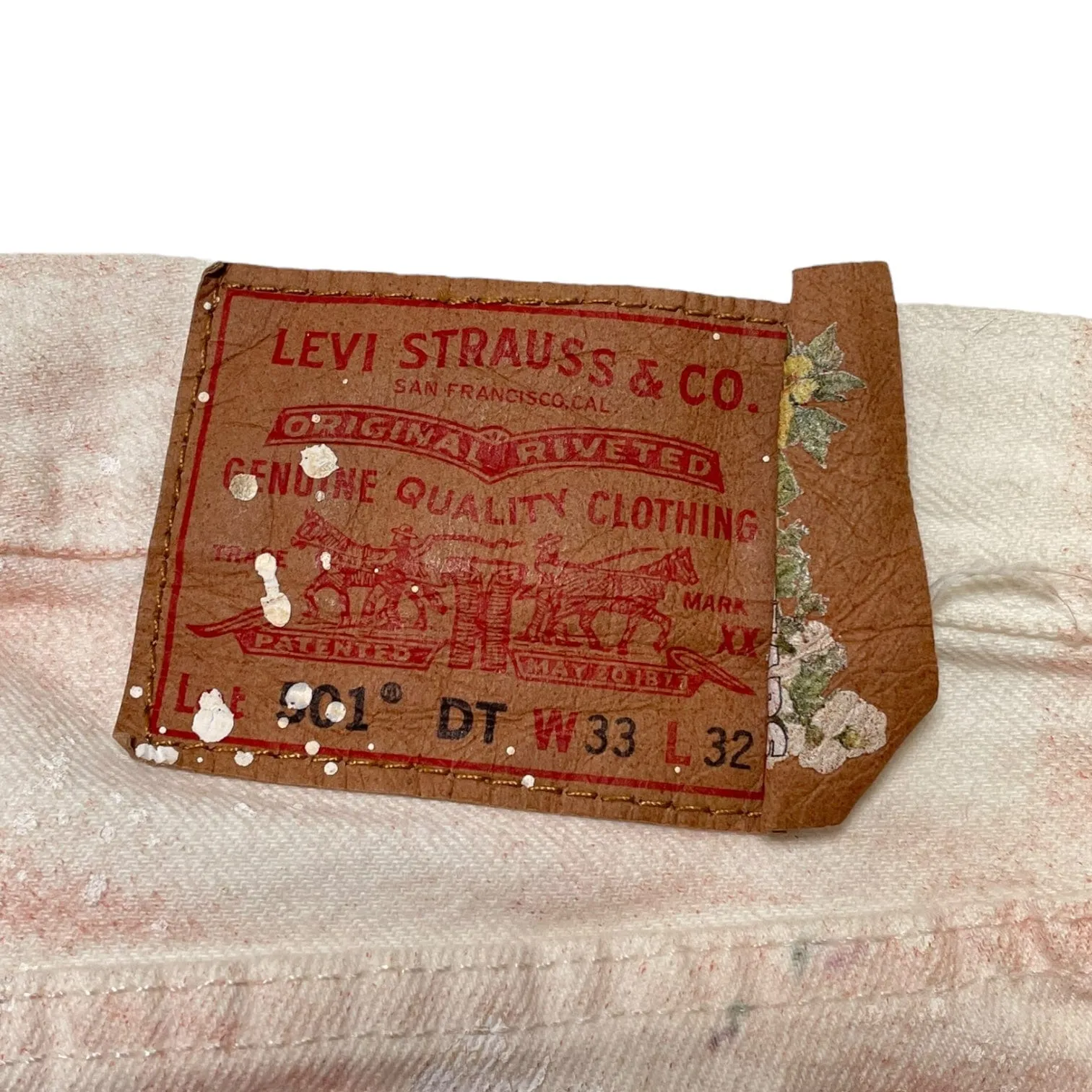 Denim Tears Brick Mason Jeans White Red Clay Pre-Owned