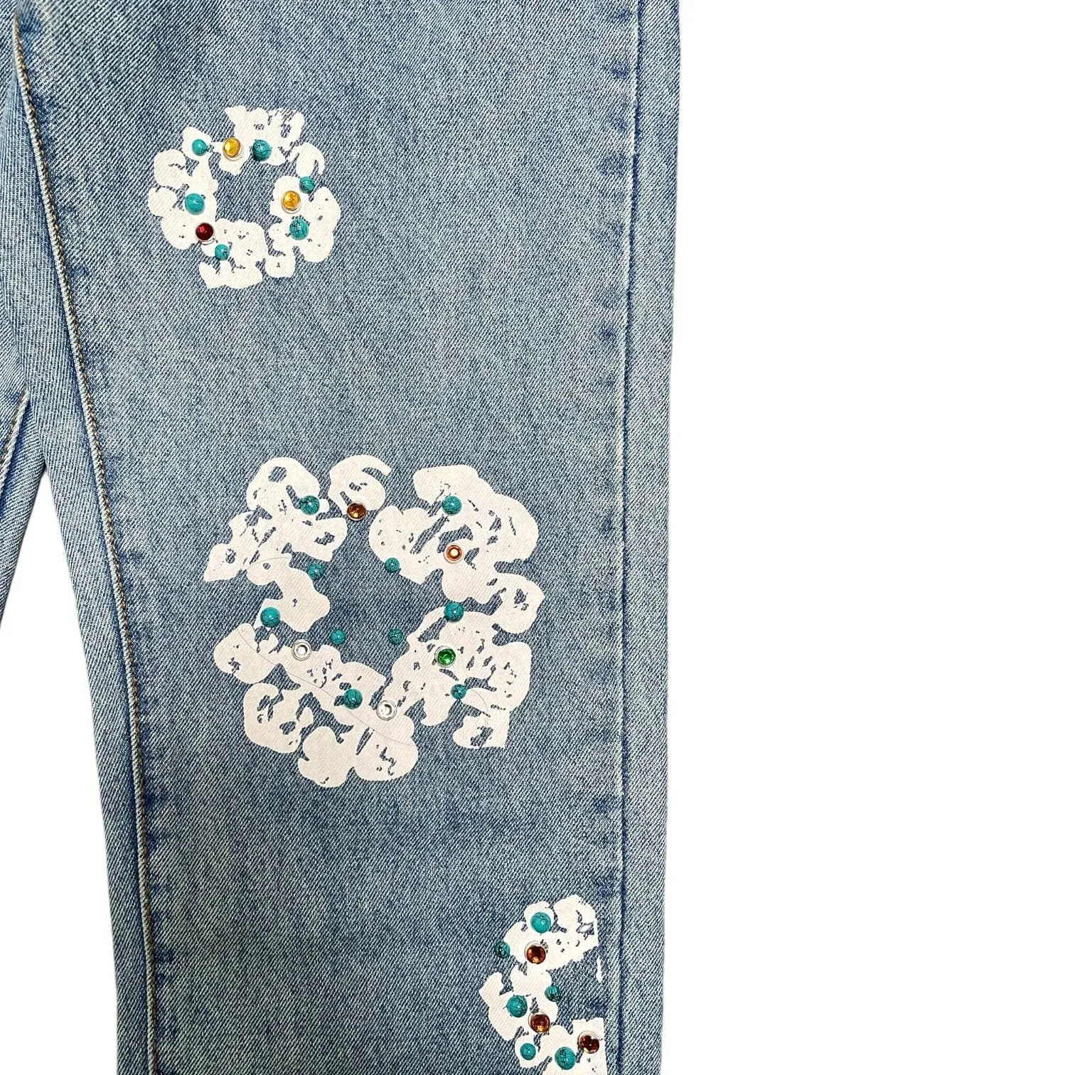 Denim Tears x Levi's 501 Cotton Rhinestone Wreath Jeans Indigo Pre-Owned