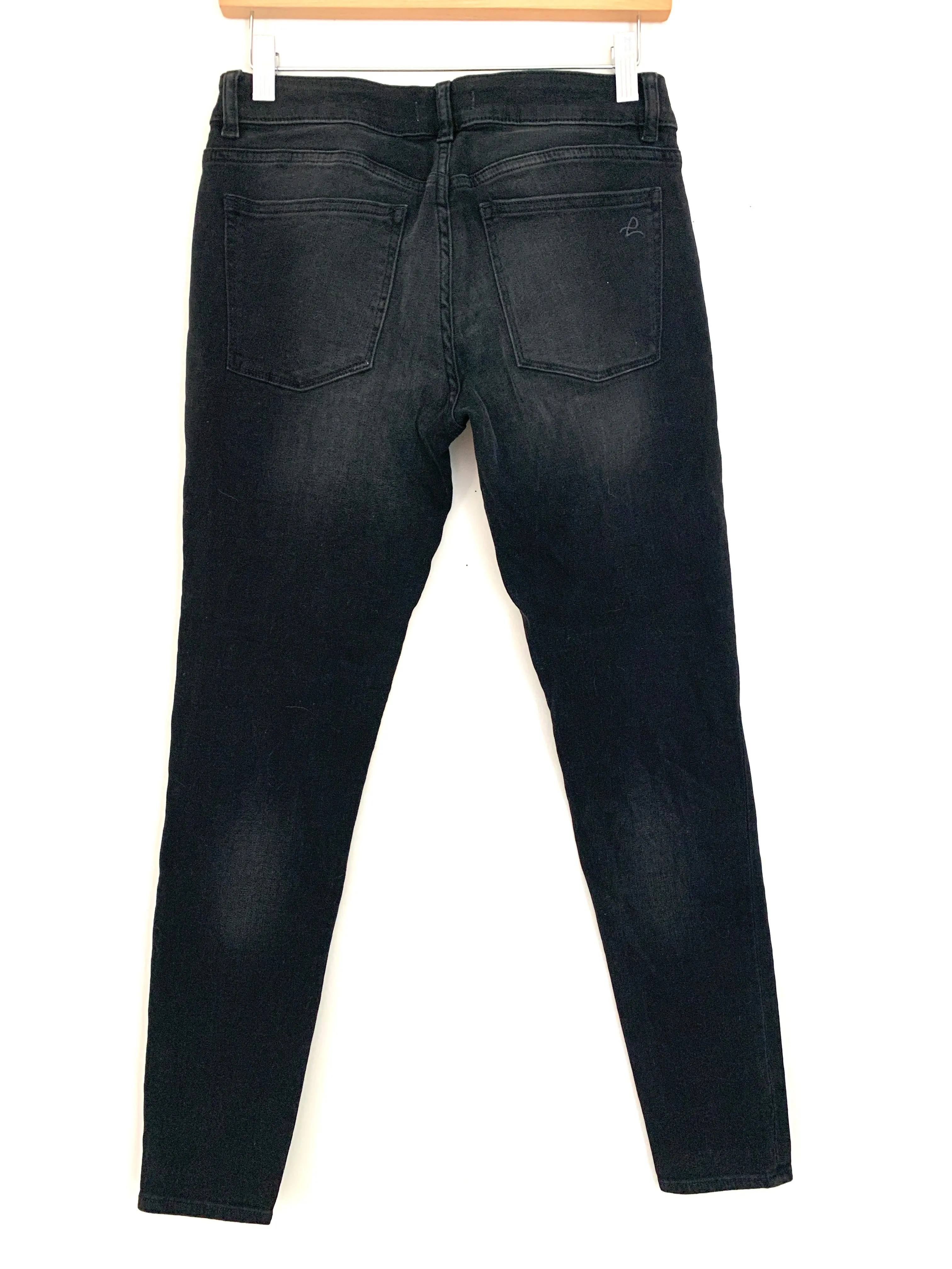 DL1961 Black Skinny Ankle Jeans with Rhinestones- Size 28 (Inseam 27")