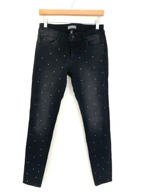 DL1961 Black Skinny Ankle Jeans with Rhinestones- Size 28 (Inseam 27")