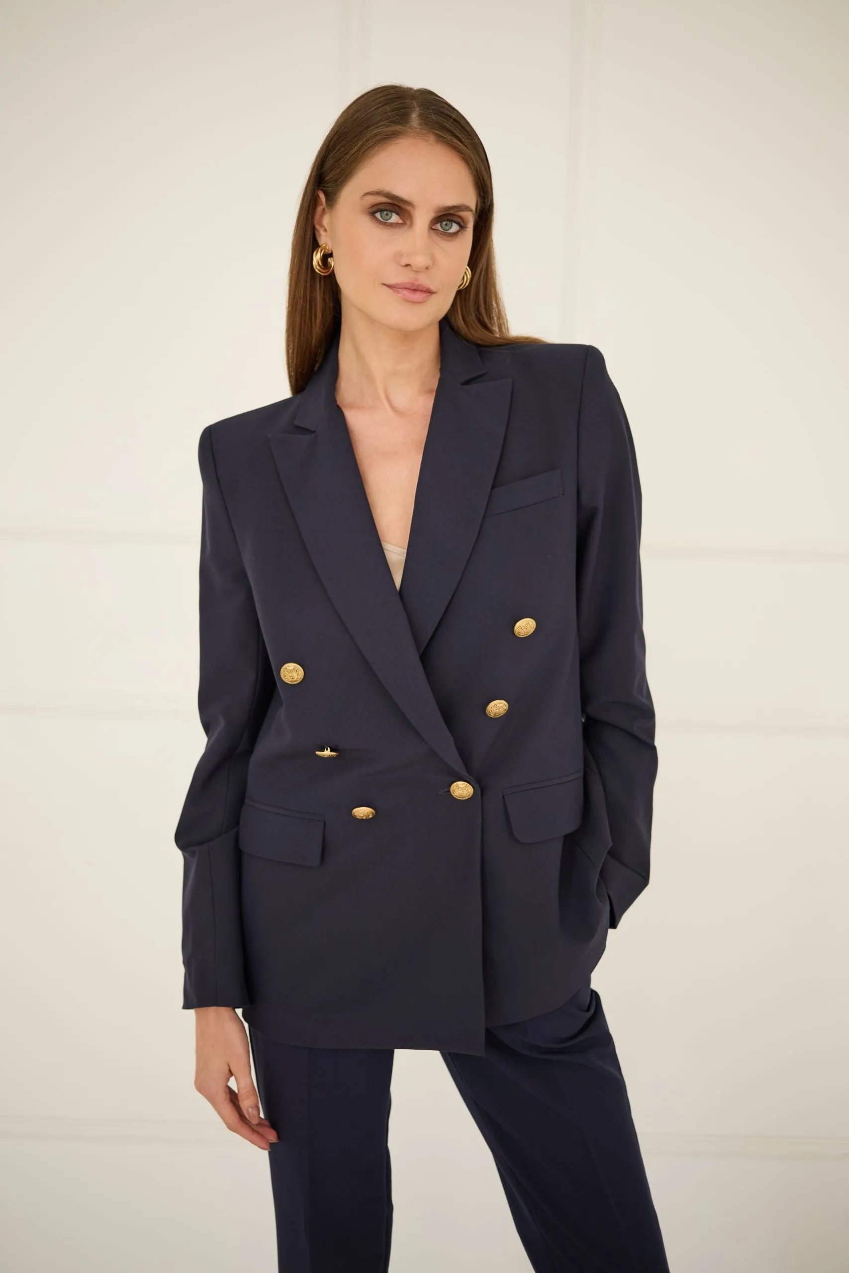 Double-breasted Jacket Navy Blue