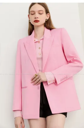 DPLAY fall New elegant feminine pink Loose Blazer - Imogen